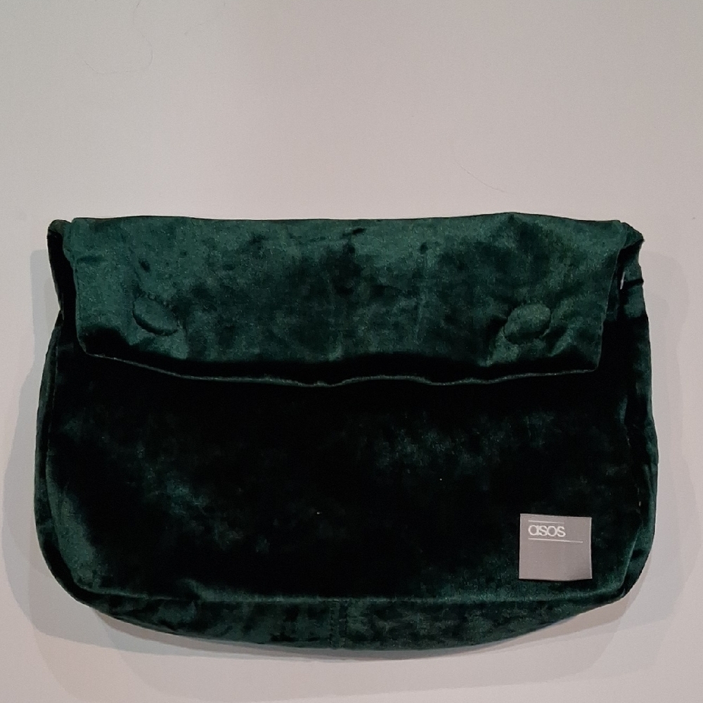 ASOS Emerald Green Velvet Clutch